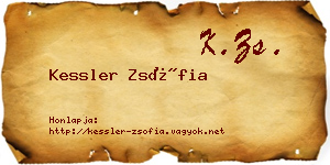Kessler Zsófia névjegykártya